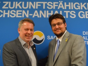 Der ehemalige und neue Vorsitzende der KPV Sachsen-Anhalt: Dieter Klein und Tobias Krull (v.l.n.r.)